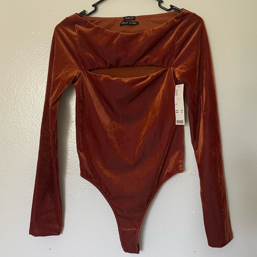Free People velvet body suit